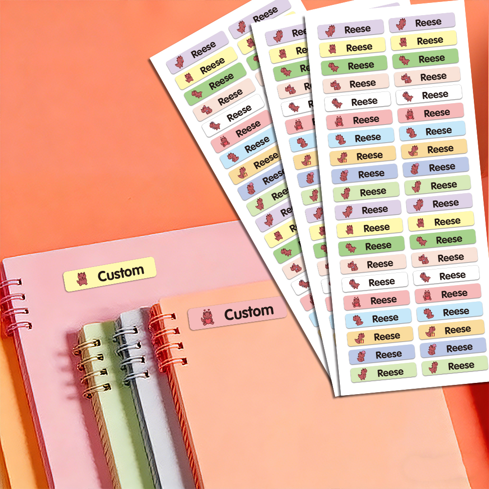 Kids Toys Dinosaur - Personalized Colorful Dinosaur Name Tags Stickers