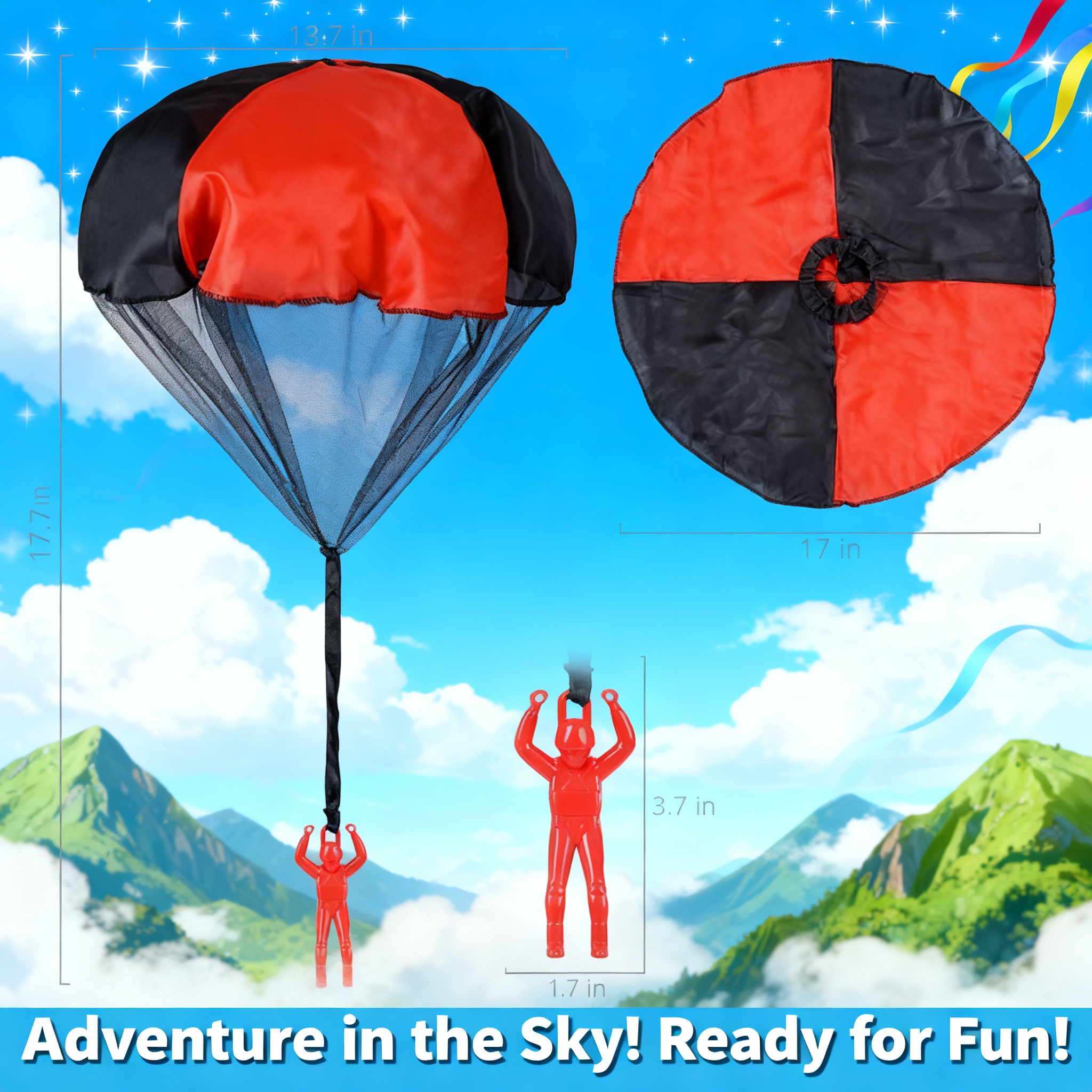 Kids Toys Idea - 120-128 characters: Outdoor Flying Parachute Toy