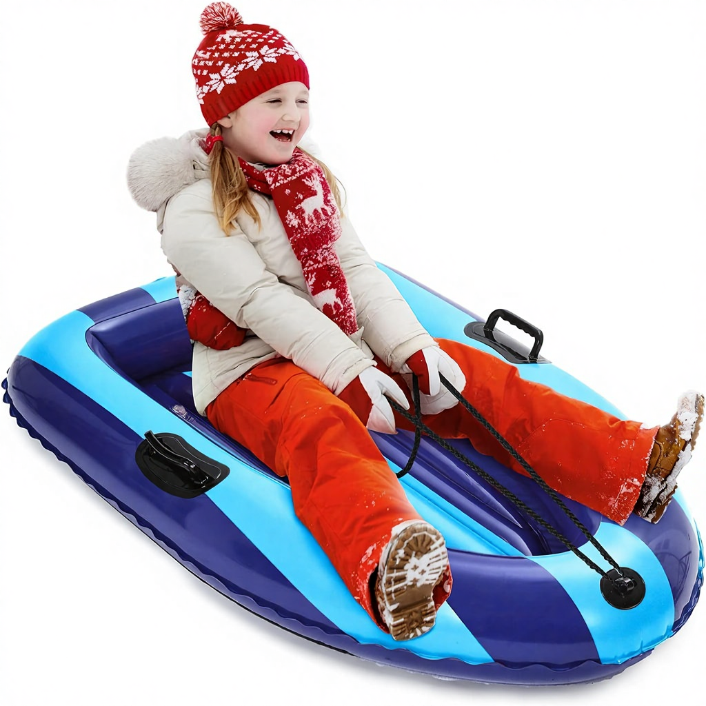 Kids' Toys - QPAU Inflatable PVC Snow Sled Heavy