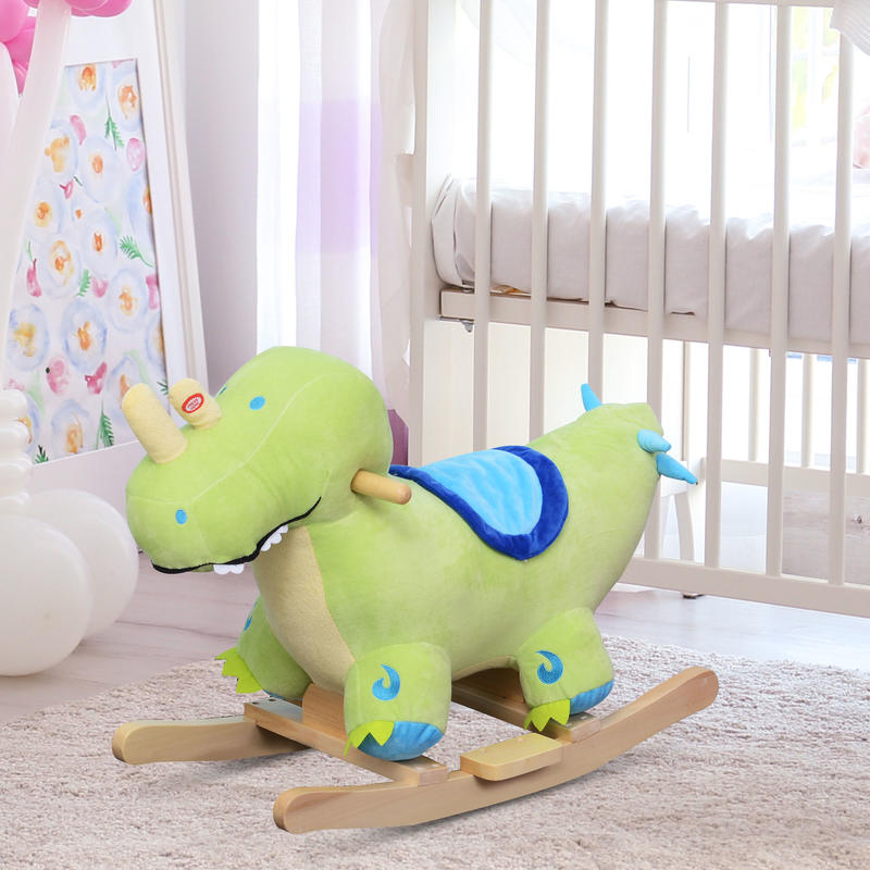 Qaba Kids Plush Ride-On Rockin - đánh giá và giá Kids Toys Dinosaur