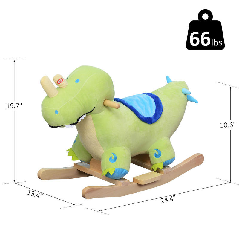 Qaba Kids Plush Ride-On Rockin - đánh giá và giá Kids Toys Dinosaur