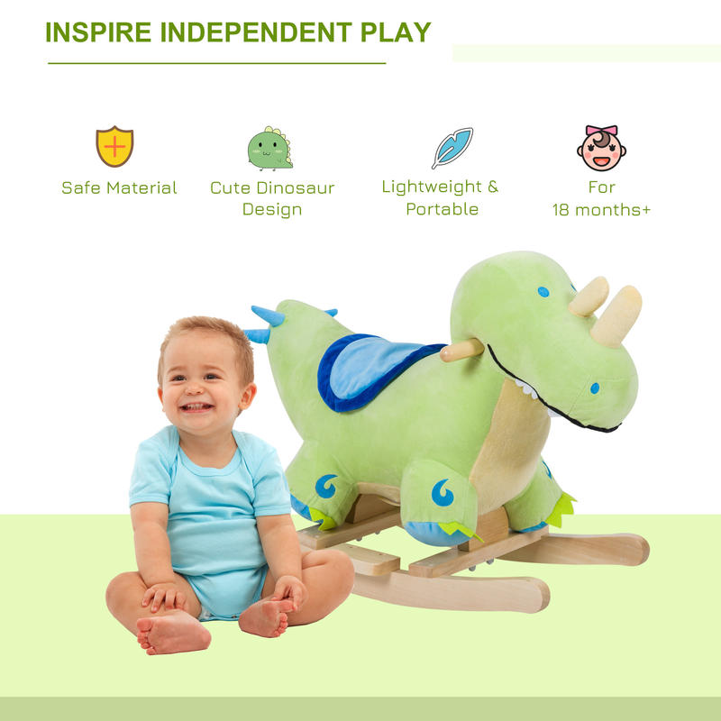 Qaba Kids Plush Ride-On Rockin - đánh giá và giá Kids Toys Dinosaur