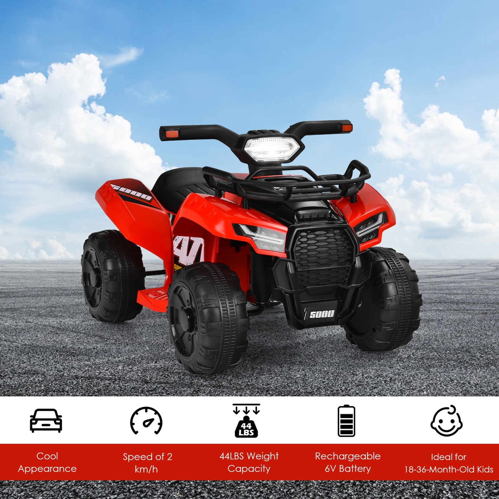6V 4 Wheels ATV Quad Ride On C - đánh giá và giá Kids Toys Quad