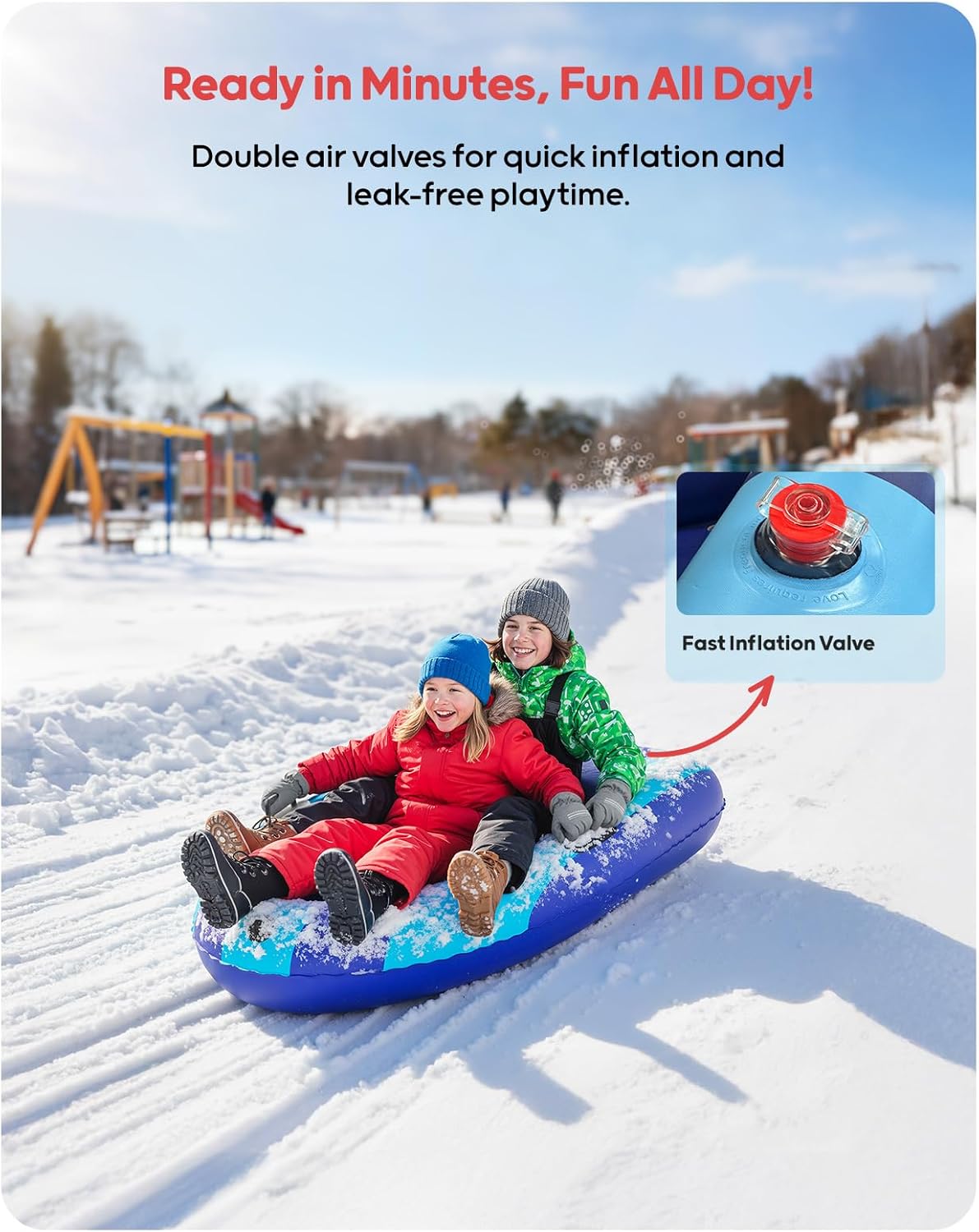 QPAU Inflatable PVC Snow Sled  - đánh giá và giá Kids' Toys