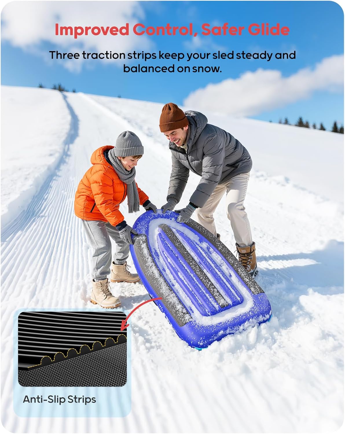 QPAU Inflatable PVC Snow Sled  - đánh giá và giá Kids' Toys