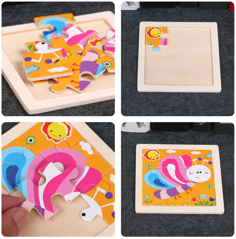 4PCS/lot 3D Wooden Jigsaw Puzz - đánh giá và giá Kids Toys Deals
