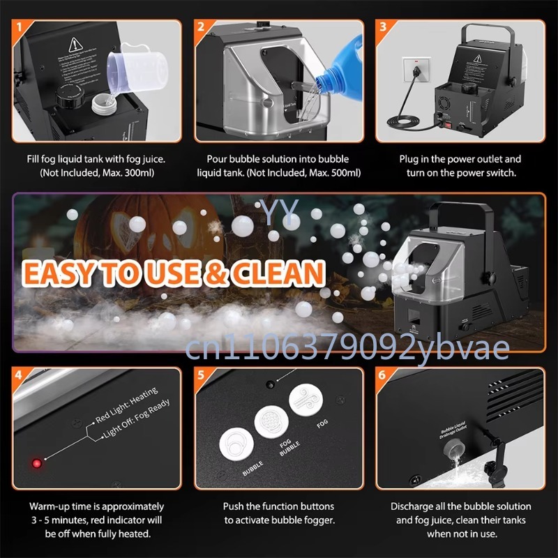450W 3 in 1 Fog Bubble Smoke M - đánh giá và giá Bubble Machine Outdoor
