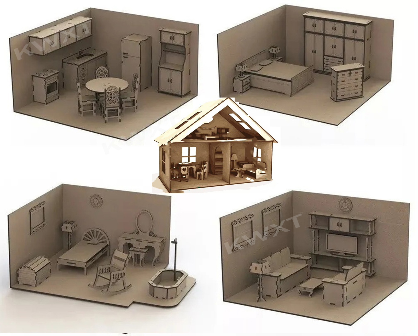 10 kid Doll House Funiture Puz - đánh giá và giá Kids Toys Vector